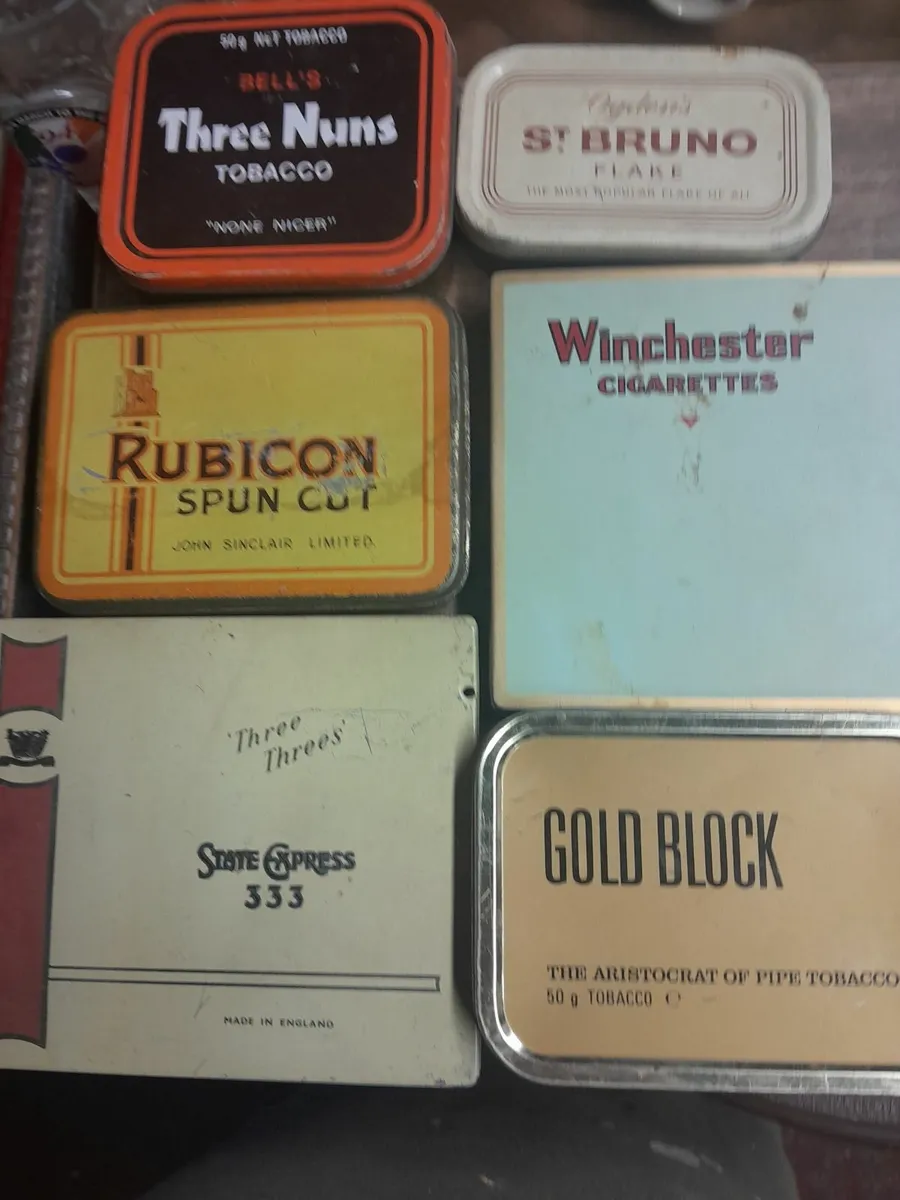 Vintage  tin boxes - Image 1