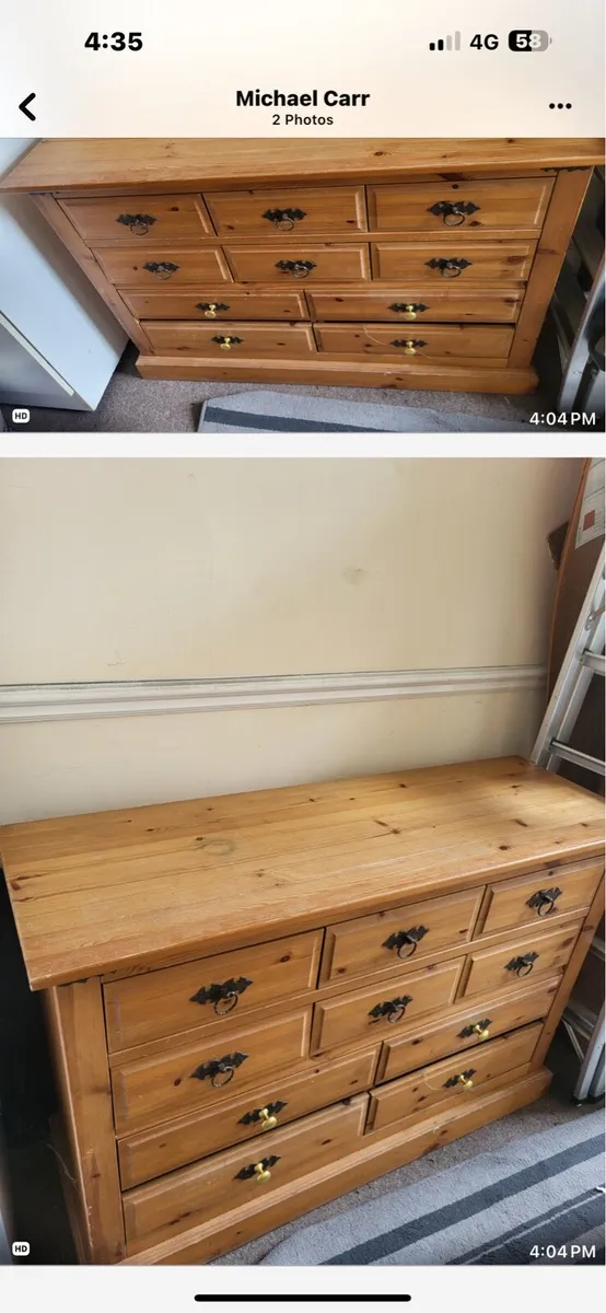 Pine chest of drawers - Image 3