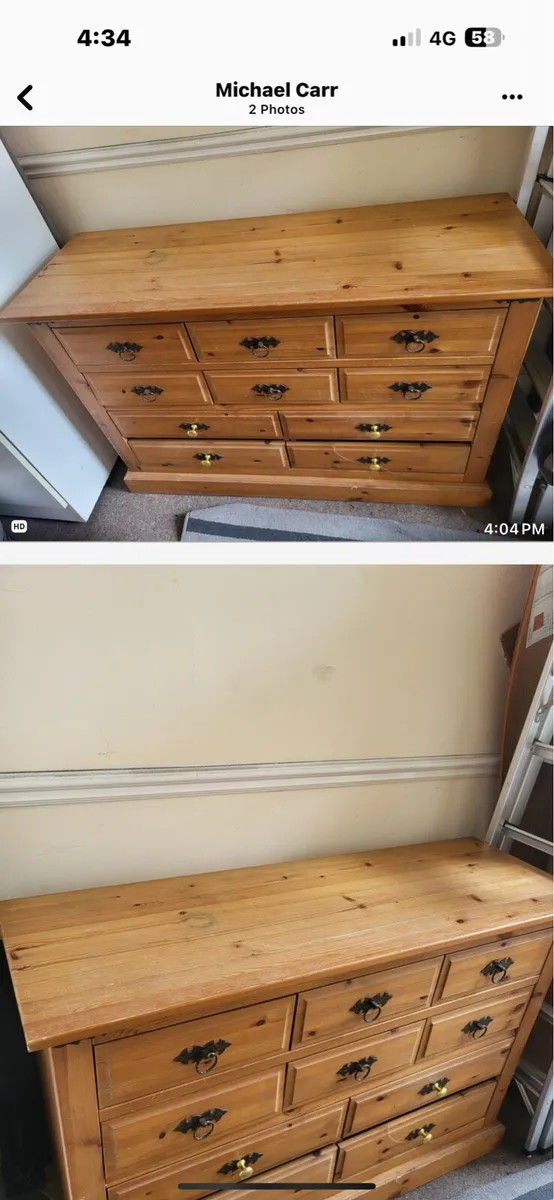 Pine chest of drawers - Image 1