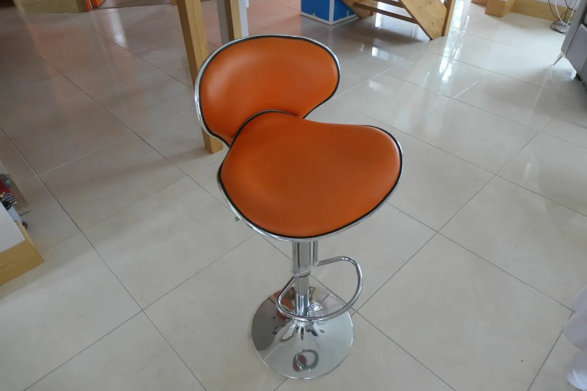 Adjustable Orange High Stool x4