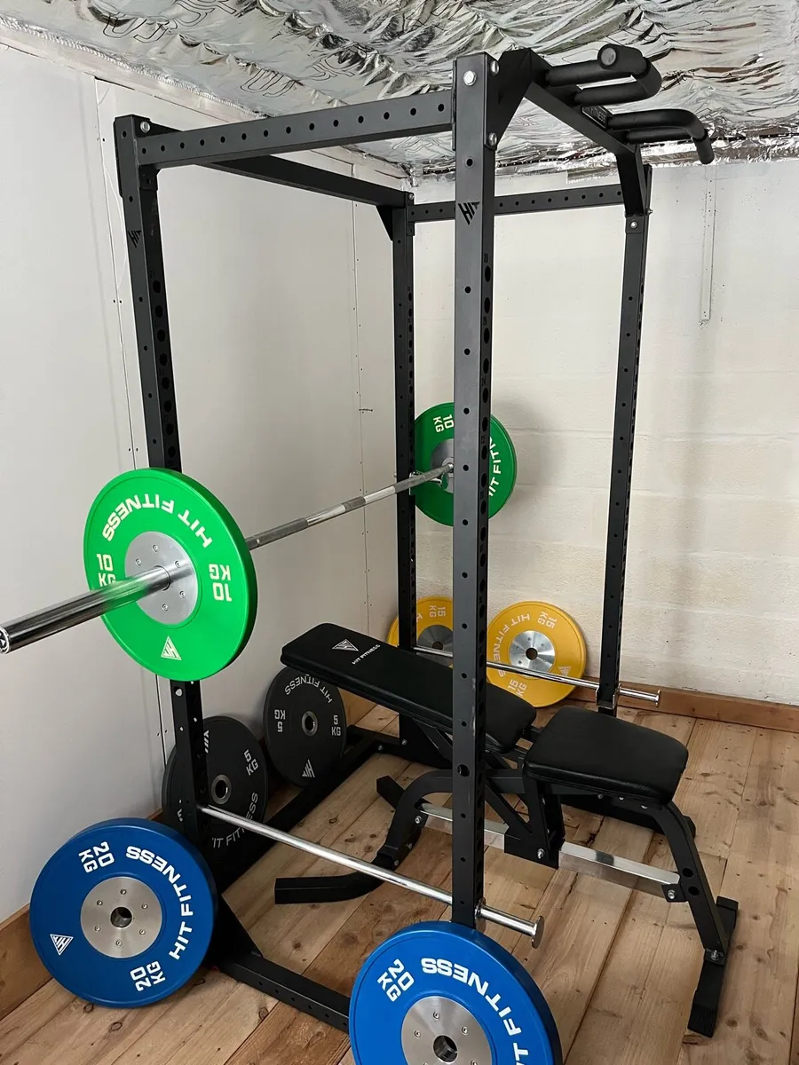 Power rack. Olympic bumper set. Bench. Top quality - Image 1