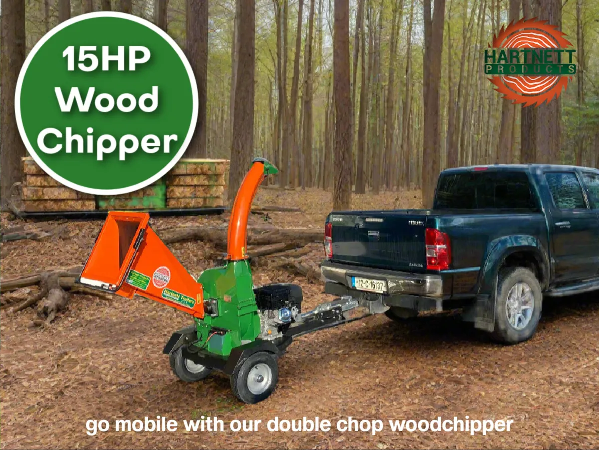15HP Petrol Wood Chipper 4" - Image 1