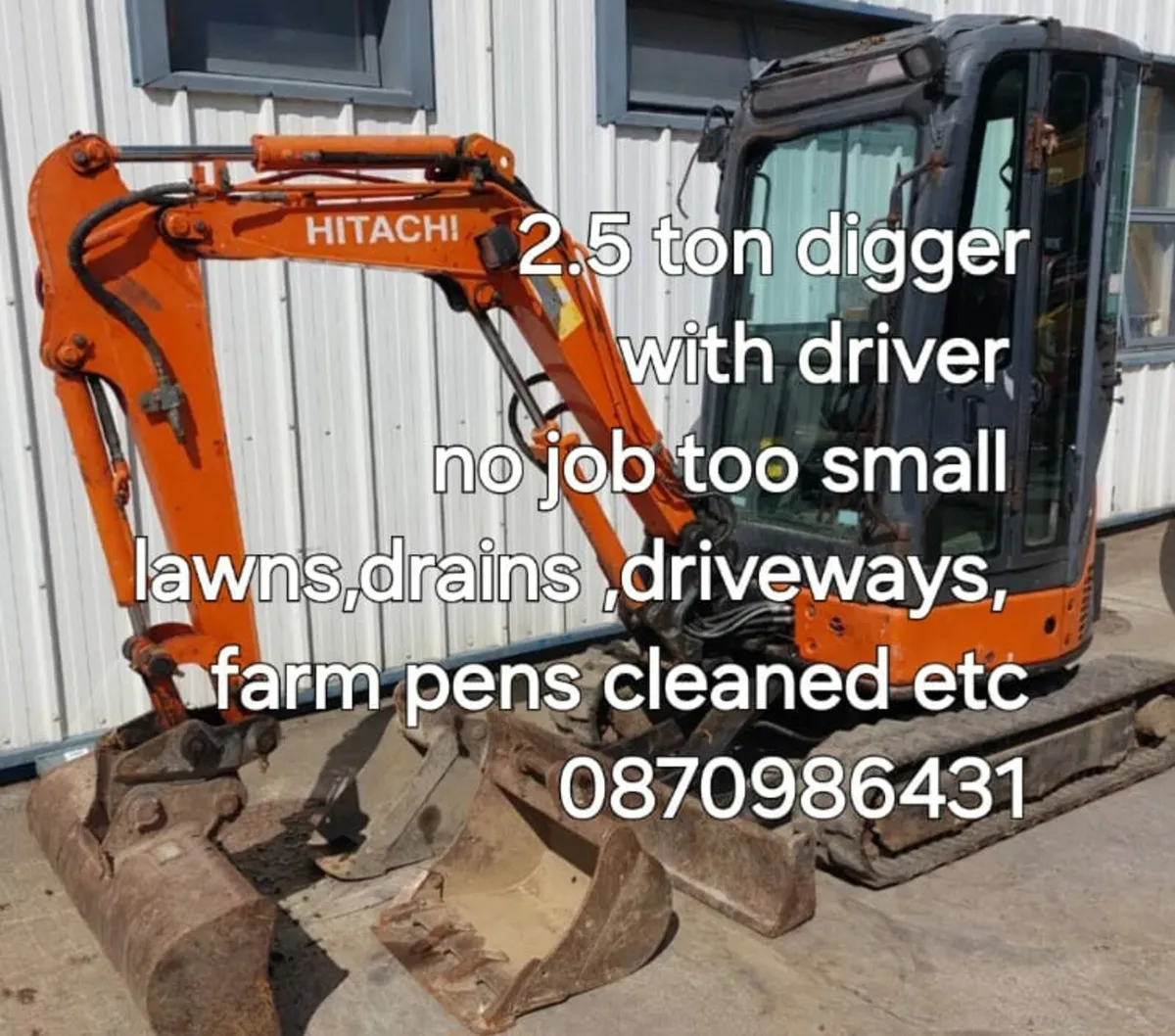Mini digger hire - Image 1