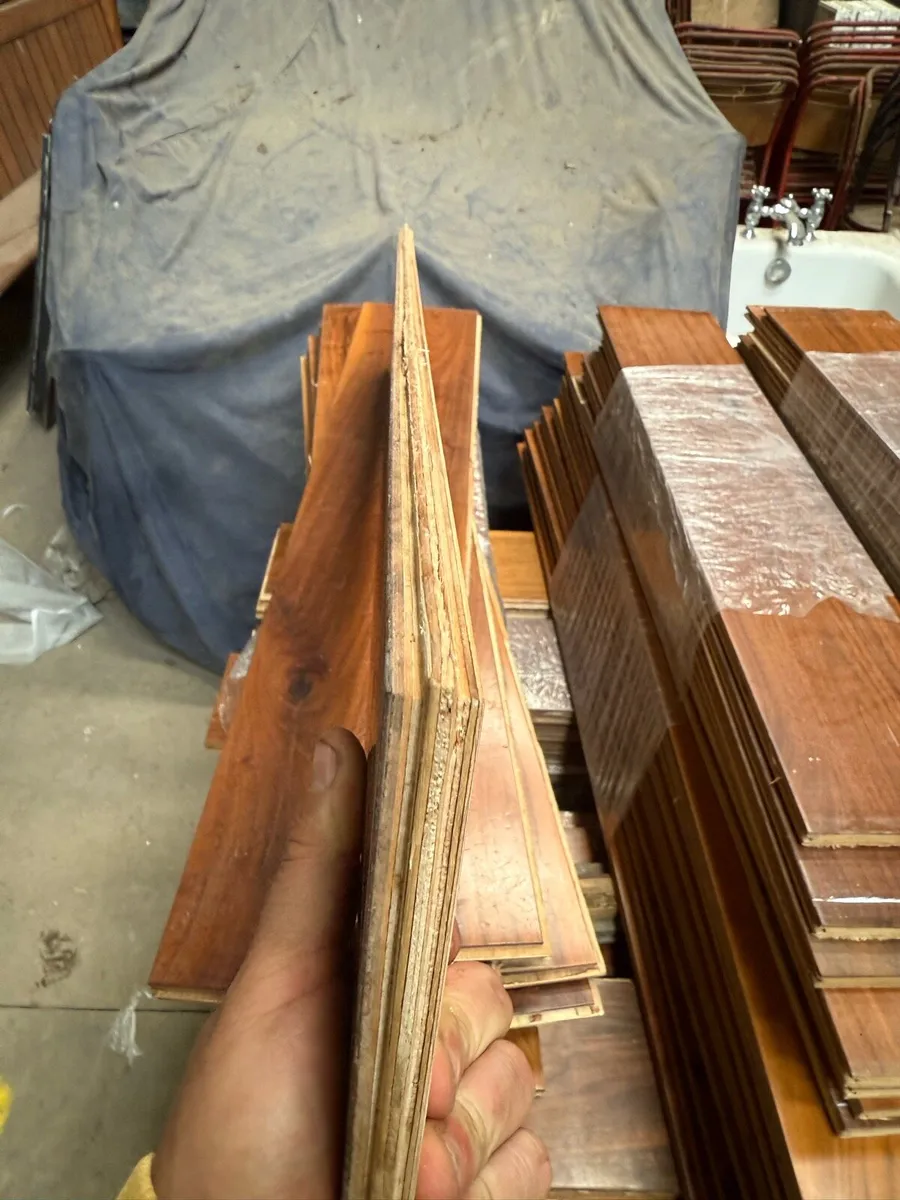 Reclaimed Walnut semi solid wooden flooring - Image 4