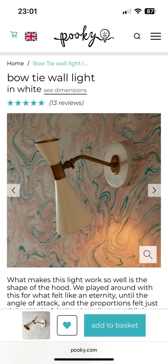 Bow Tie Wall Light - POOKY LIGHTS - Image 2