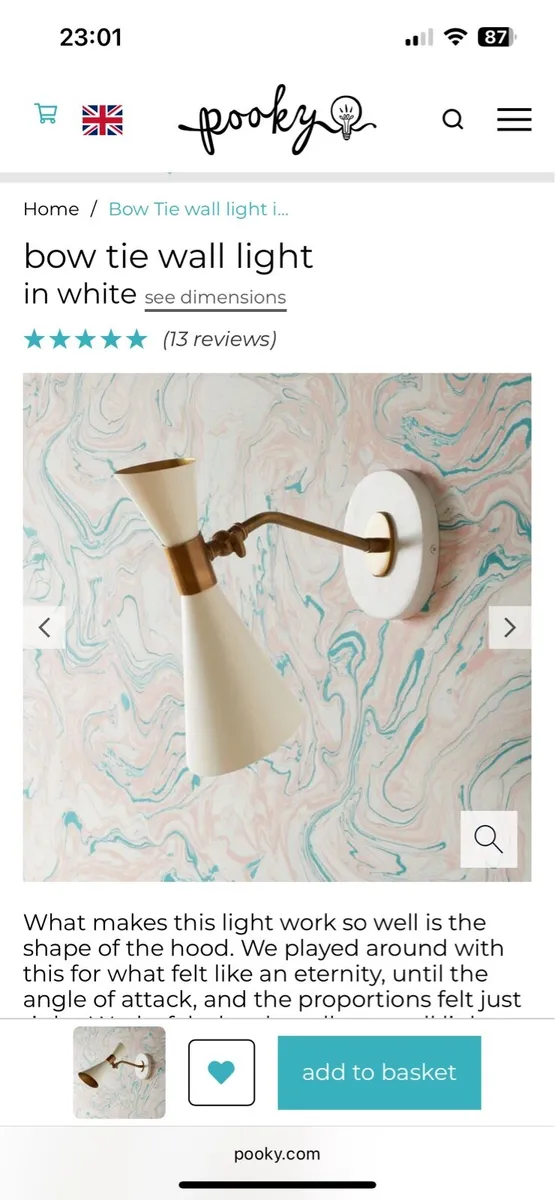 Bow Tie Wall Light - POOKY LIGHTS - Image 1