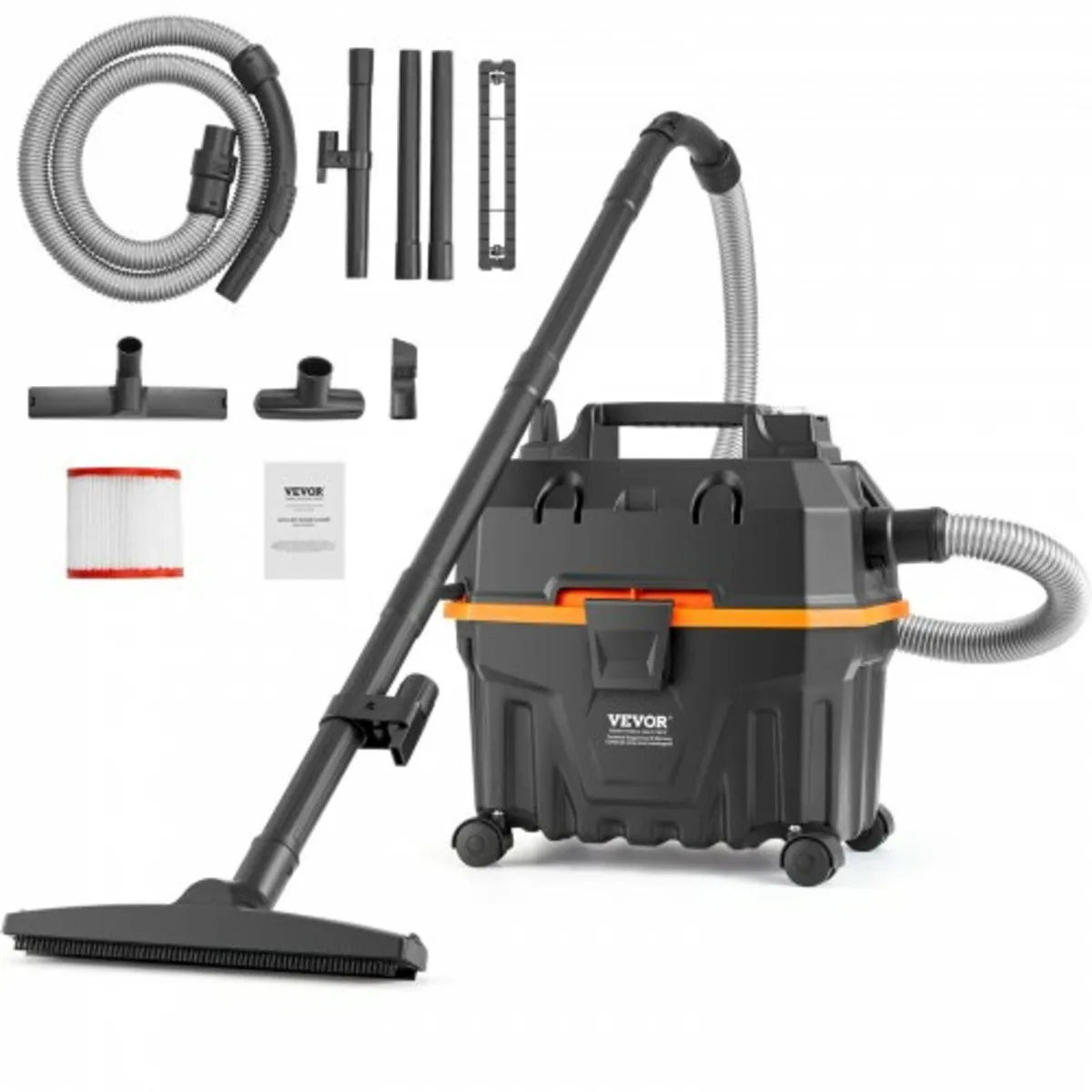 Wet/Dry Shop Vacuum Vac 15L 5 Peak HP w/ Nozzle Ri - Image 1