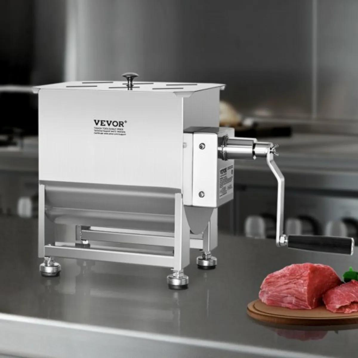 Manual Meat Mixer 60L Fixed Tank Mixing Max 60LB f - Image 2