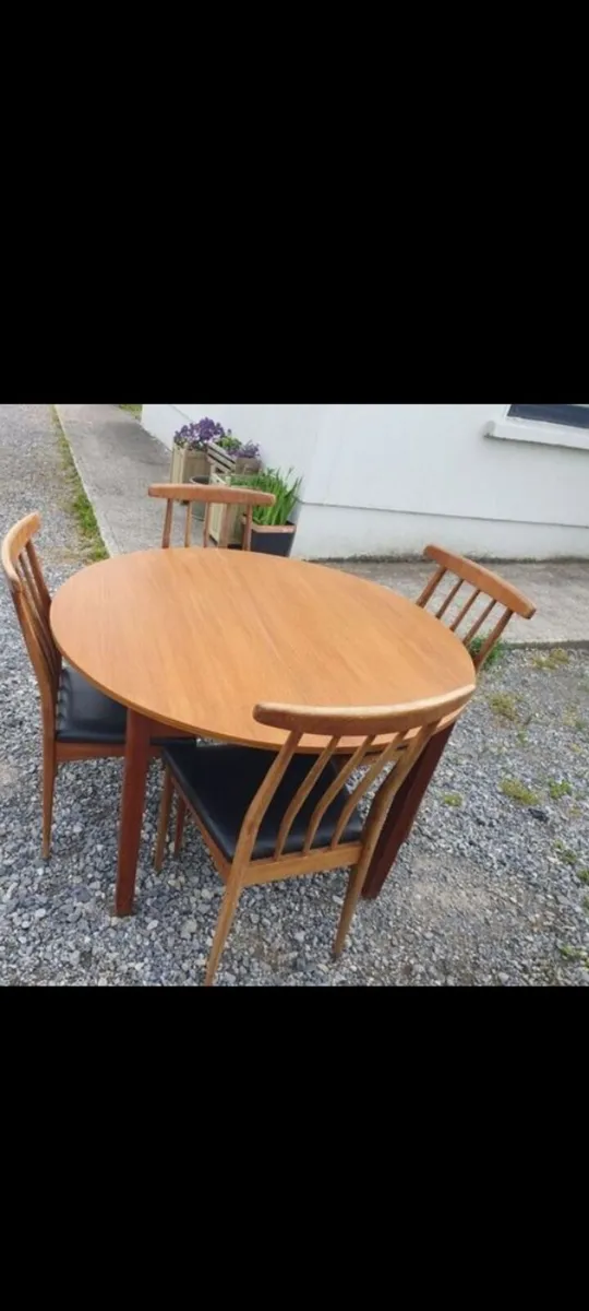 mid century teak dining set - Image 4