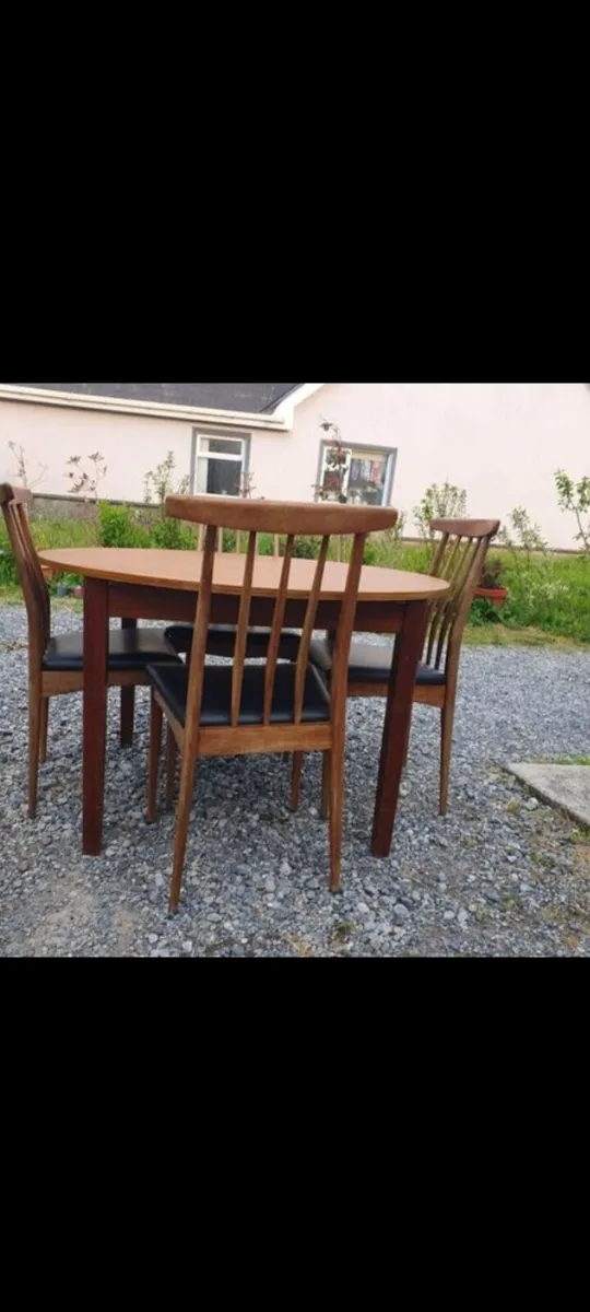 mid century teak dining set - Image 1