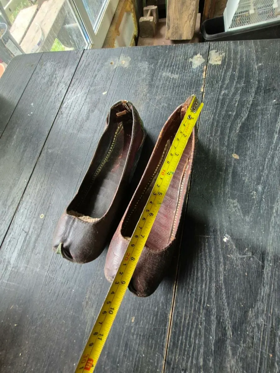 Handmade leather shoe tiny probably Chinese. - Image 4