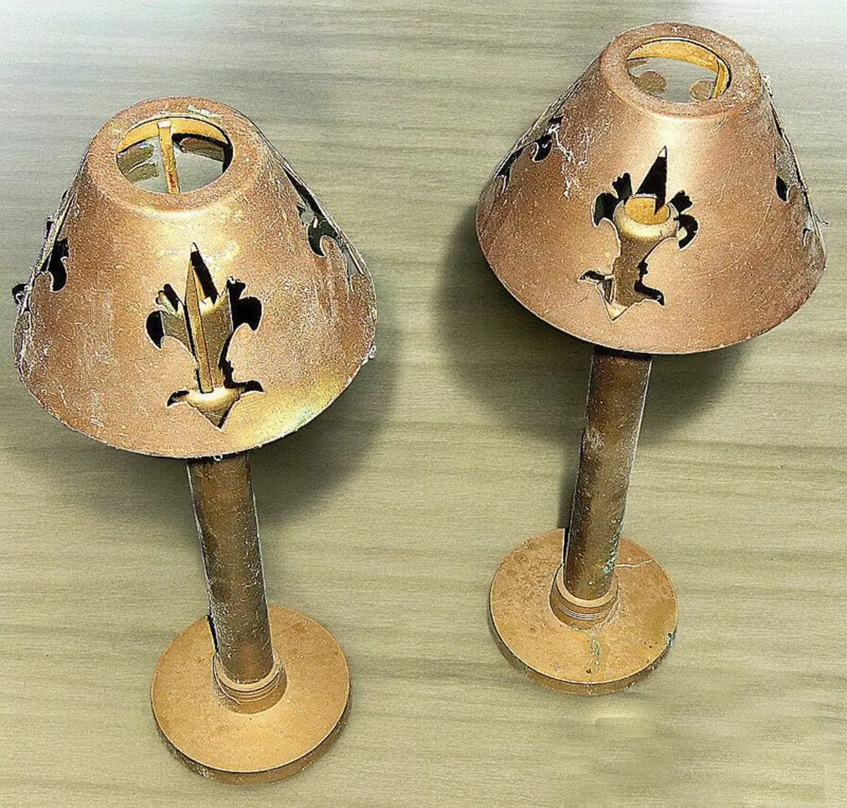 Pair Of Harrods Vintage Candle Lamps - Image 4