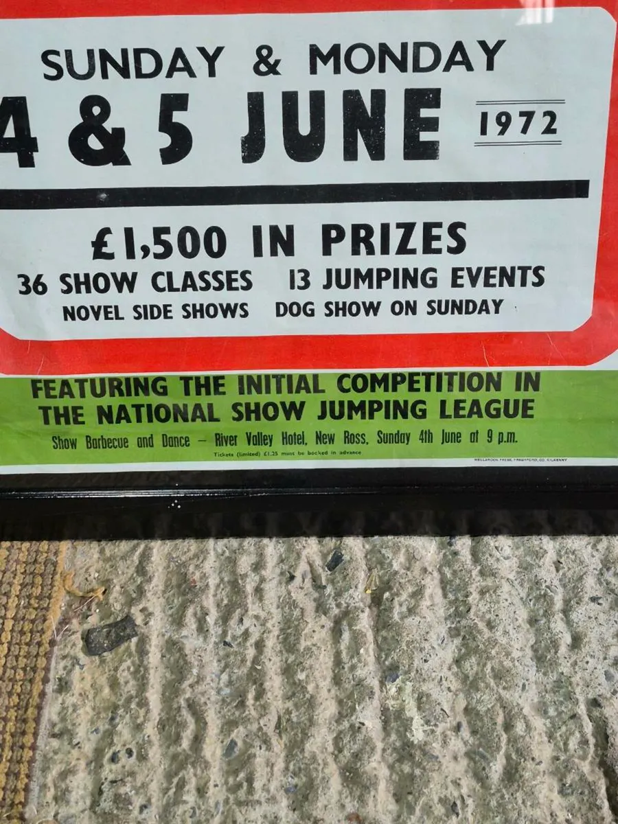 Original Inistioge Kilkenny Horse Show poster from - Image 2
