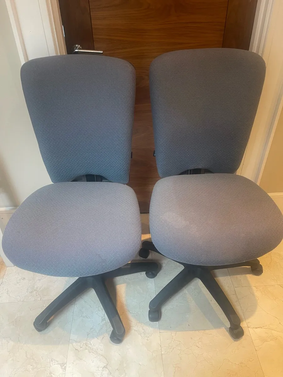 2 x Well Padded Office Or Study Swivel Chairs