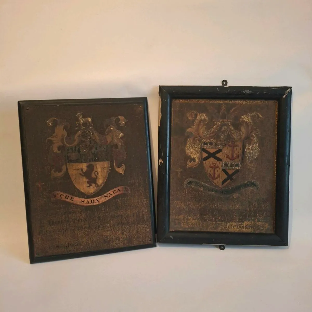 Pair of Mid 19th Century Family Crests - Image 1