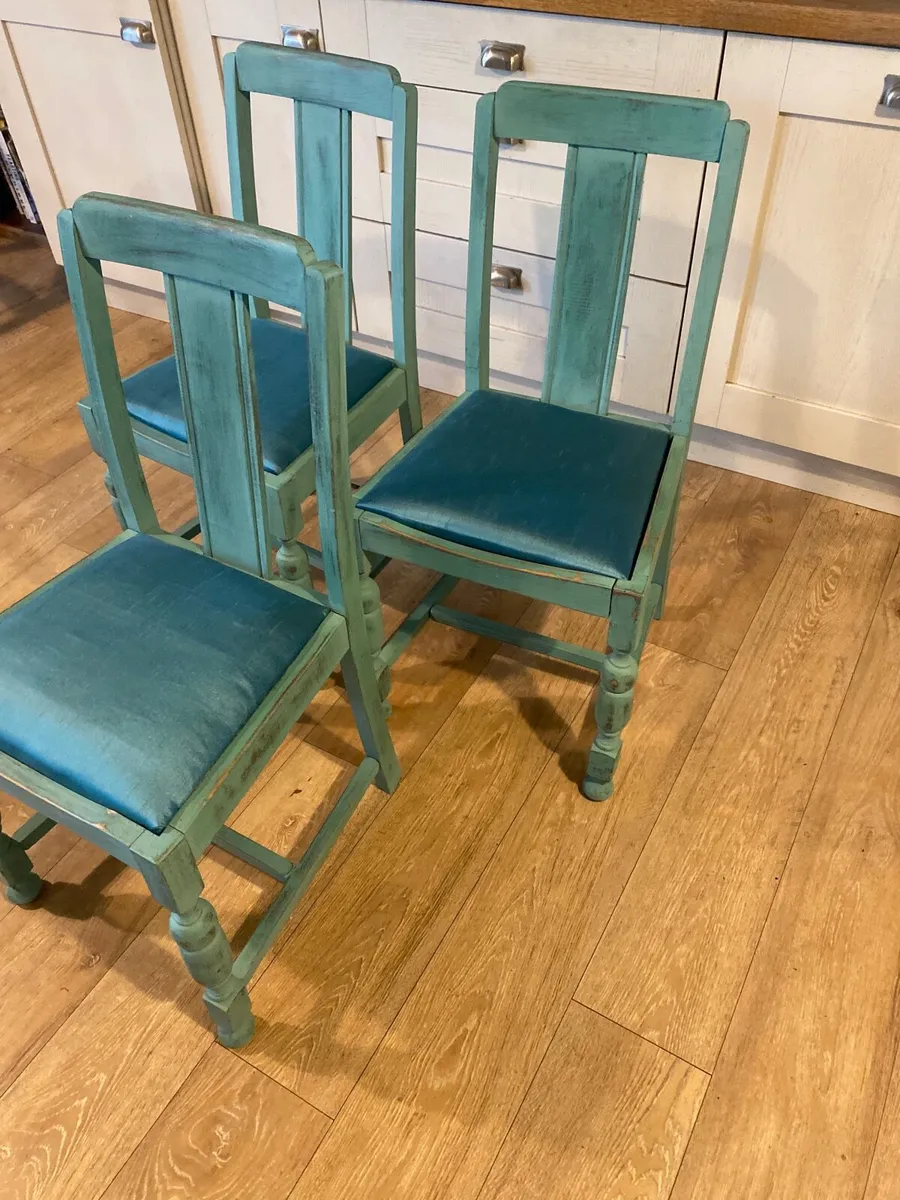 3 Up cycled /distressed chairs - Image 1