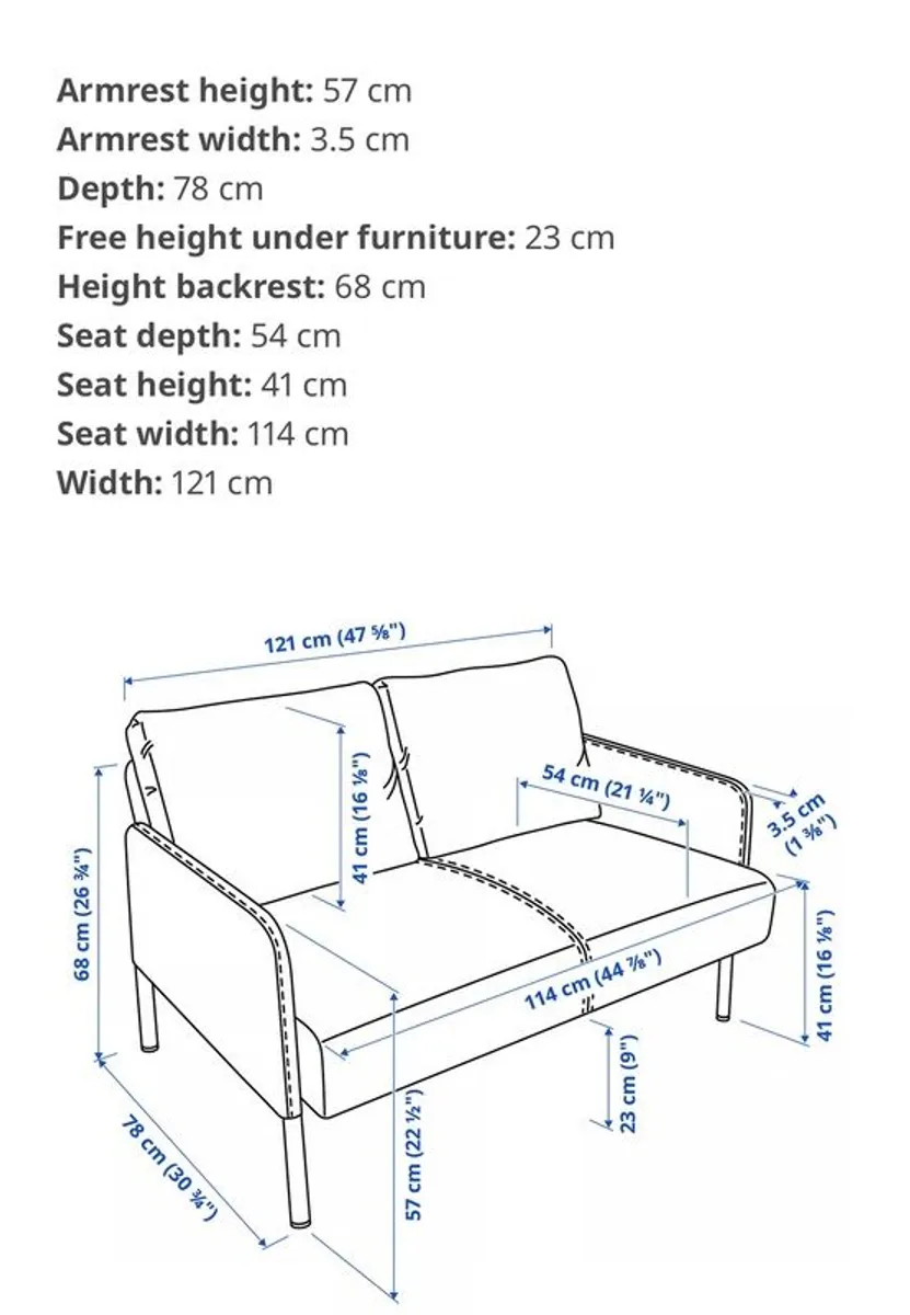 Small 2 Seater Couch - Image 4