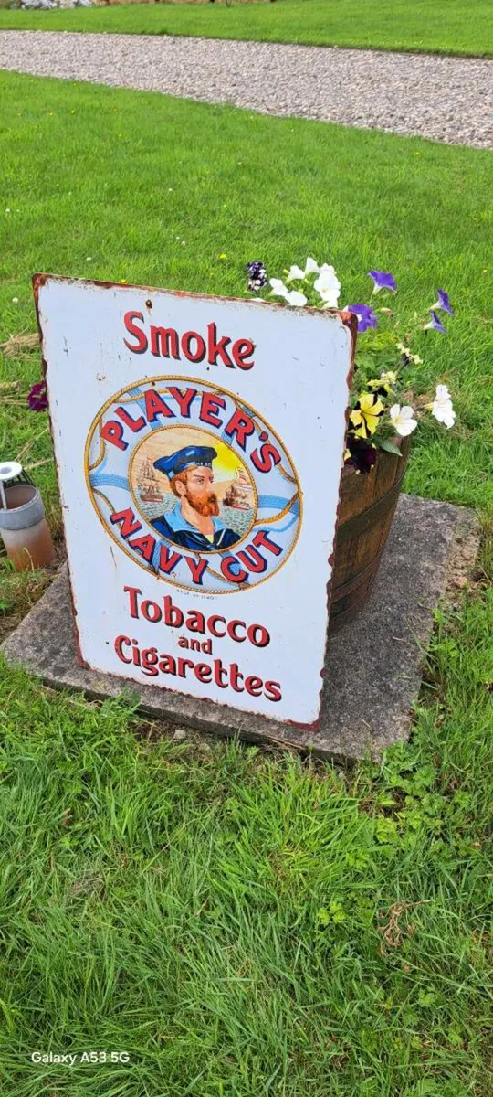 Large  players metal sign