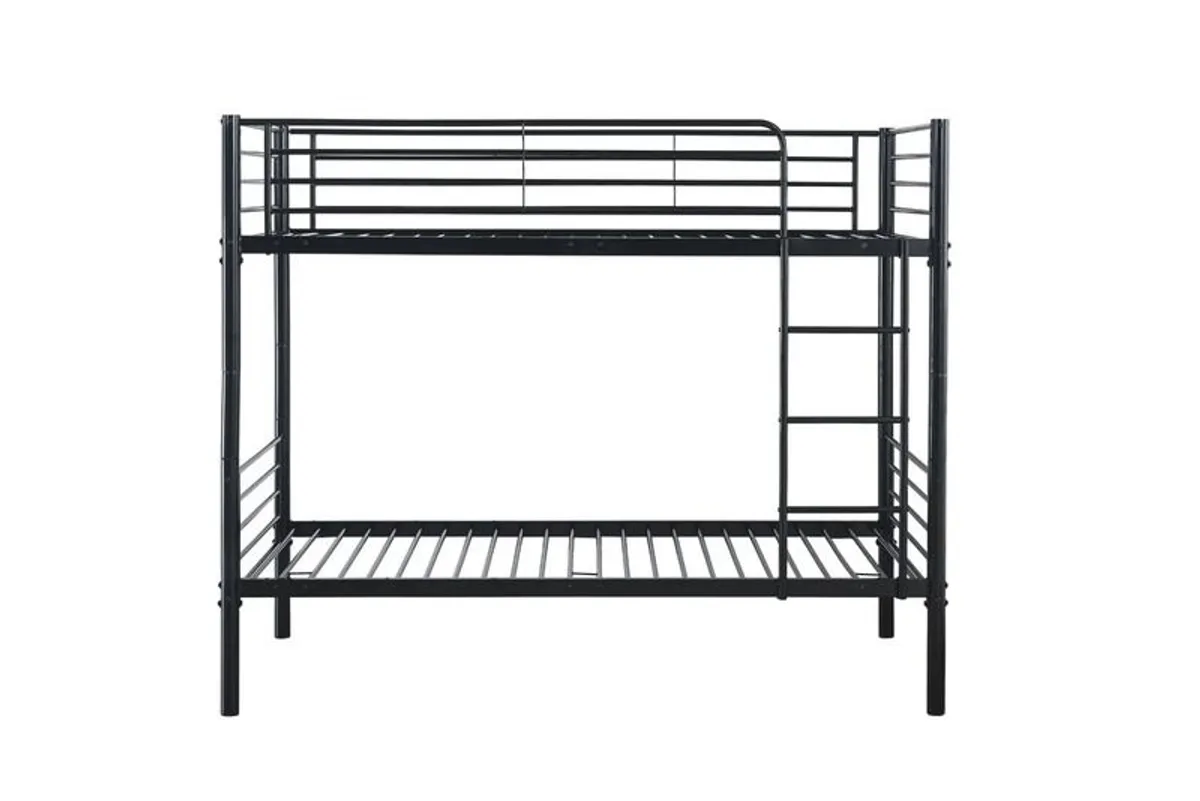 Metal Single Bunk Bed Frame- Black - Free Deliver - Image 3