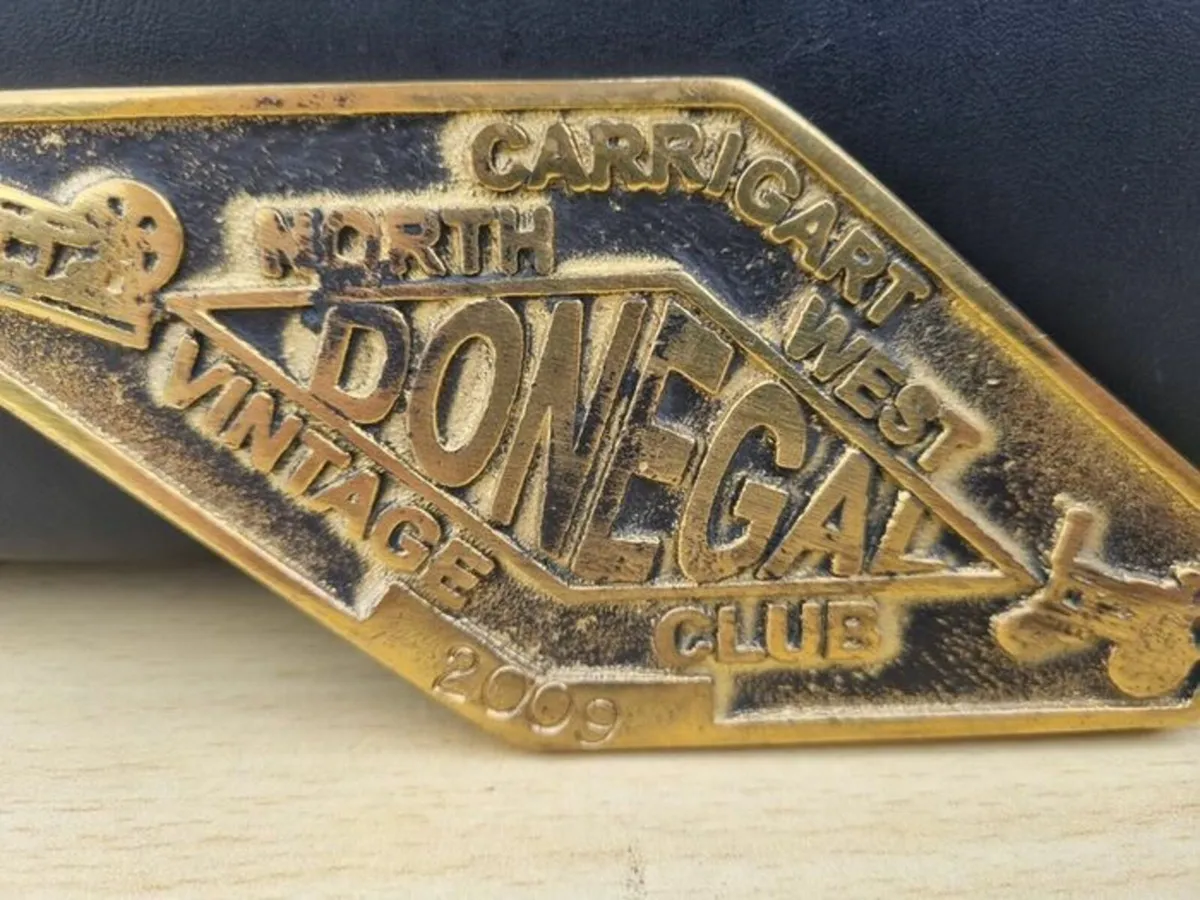 Brass Plaque - Donegal North West Vintage Club - Image 1