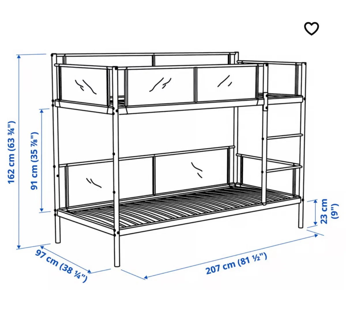 Ikea vitval bunk bed - Image 3