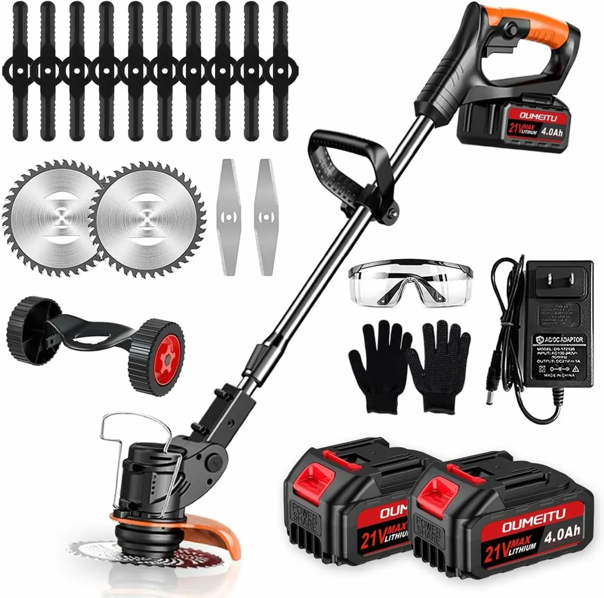 Cordless Strimmer, 15cm Weeds Flower Lawn Trees - Image 1
