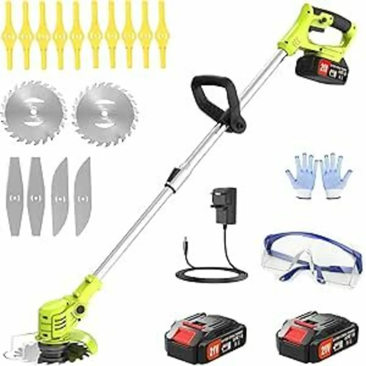 Metal Blade Cordless Strimmer 15cm Cutting Lawn - Image 2