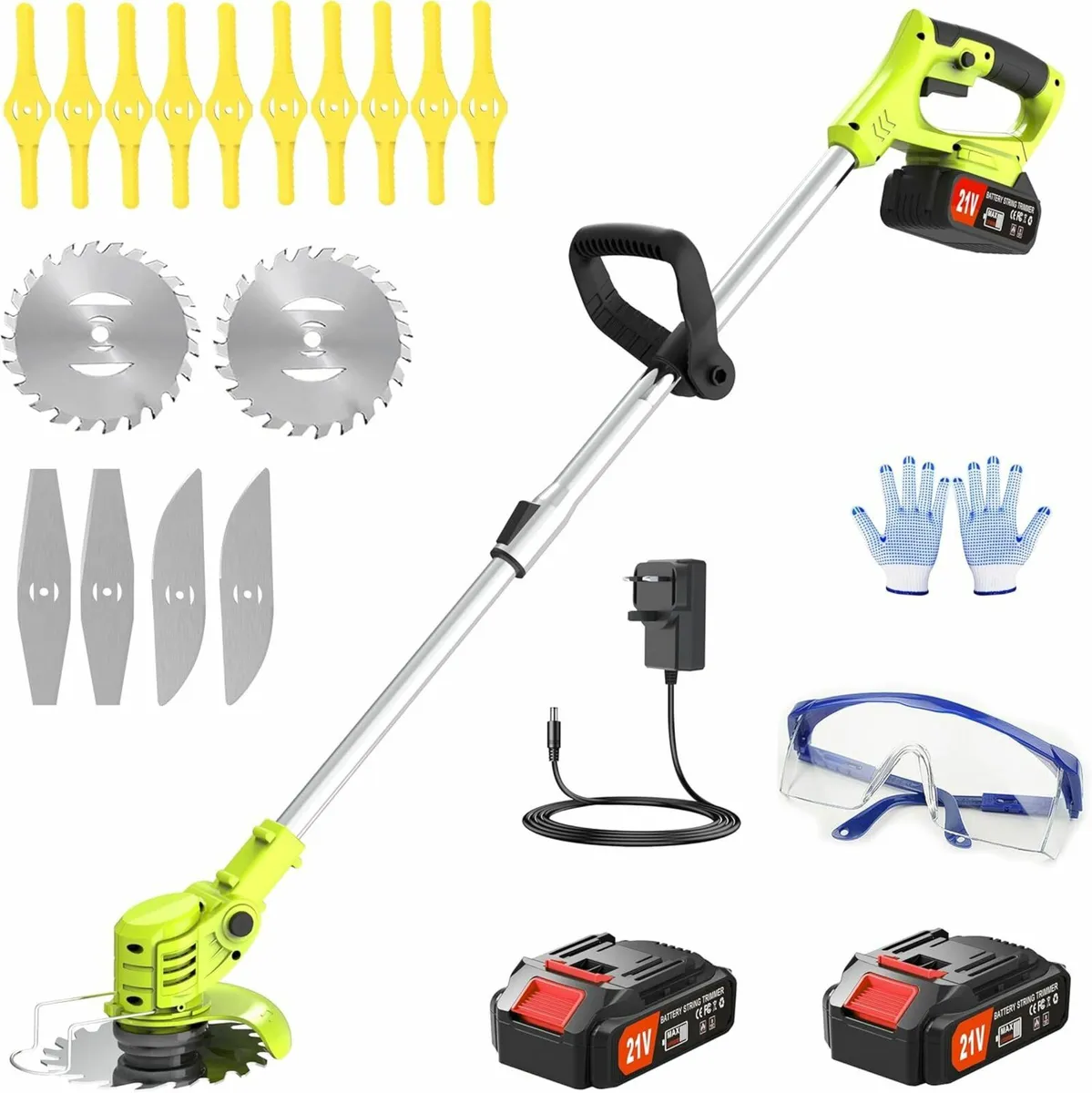 Metal Blade Cordless Strimmer 15cm Cutting Lawn - Image 1