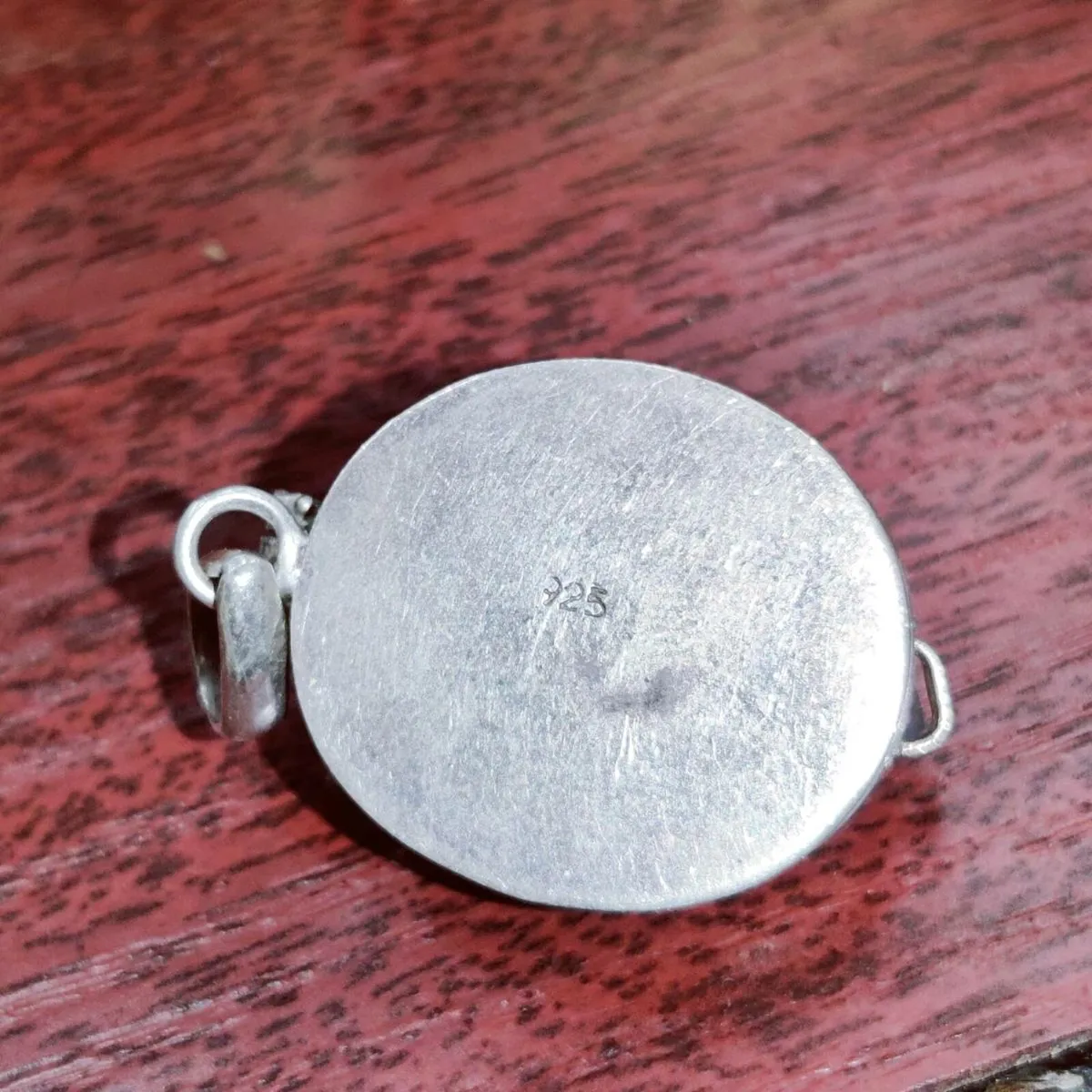AMETHYSTS OVAL PILL BOX, 925 Silver Unisex Pendant - Image 2