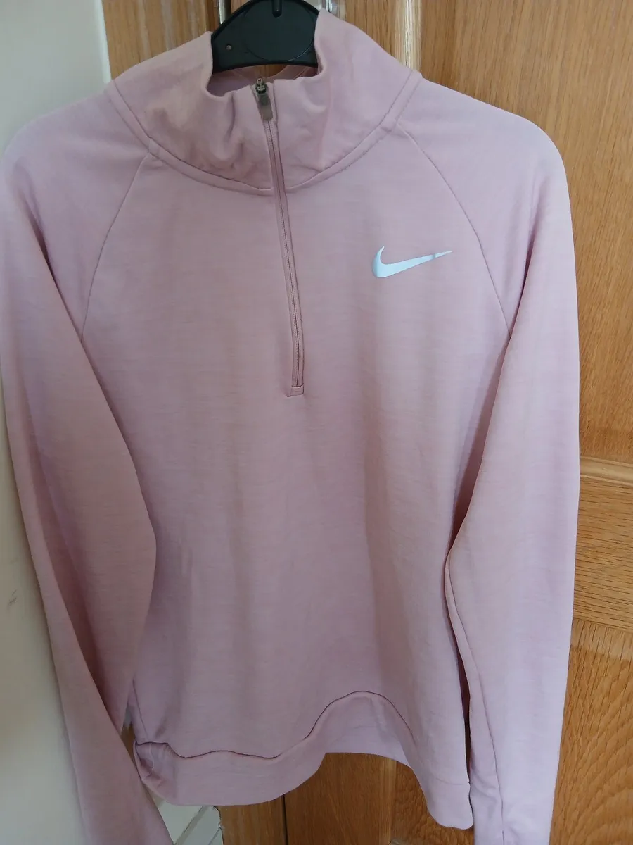 Pink nike running jumper - Image 1