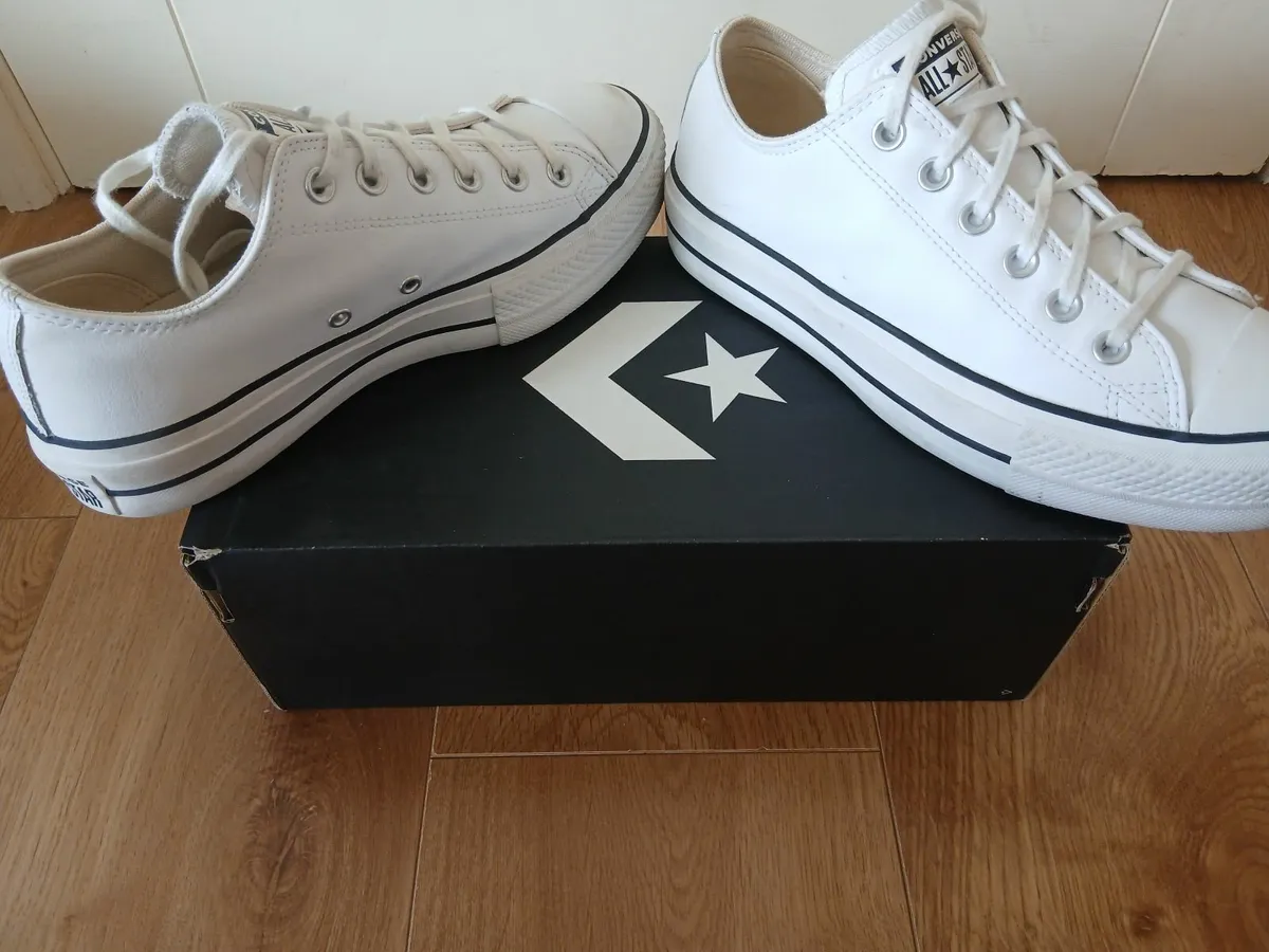 White Platform Converse - Image 1