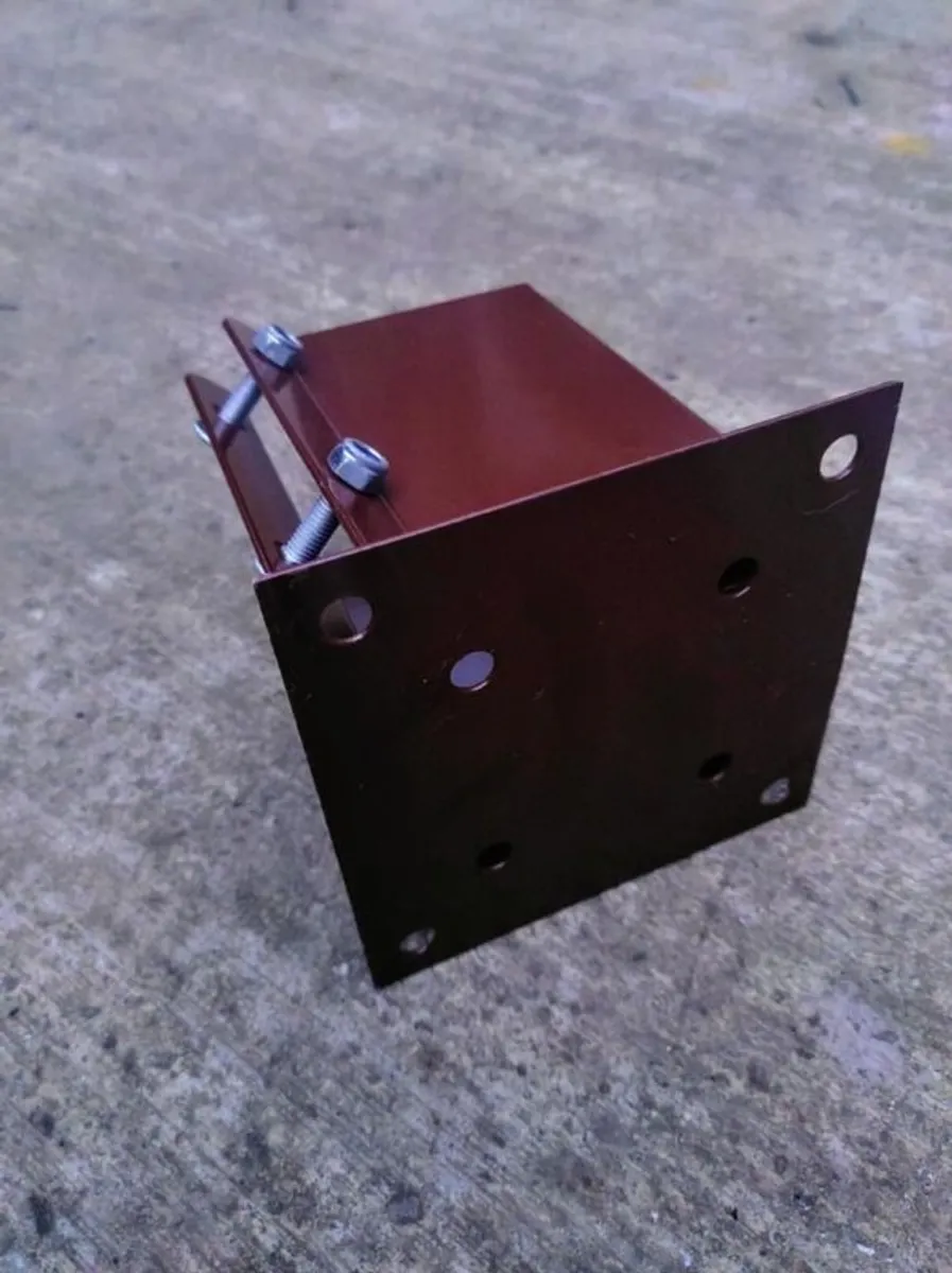 4 Fence Post Bolt Down 100mm x 100mm - Image 3