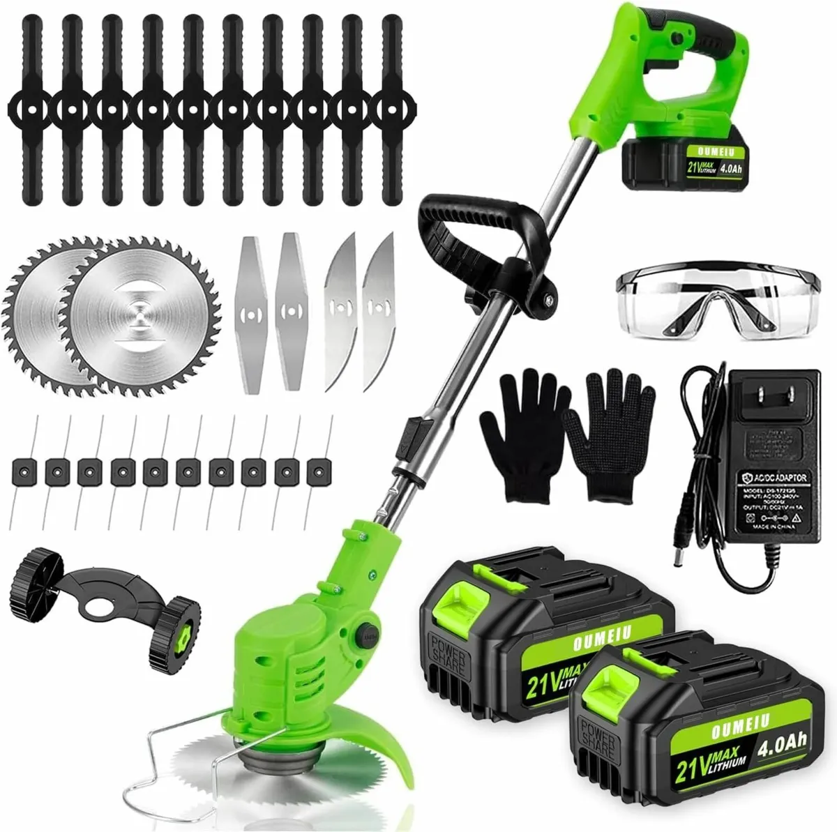 Cordless Strimmer, 15cm Cutting Width Lawn Trees - Image 3