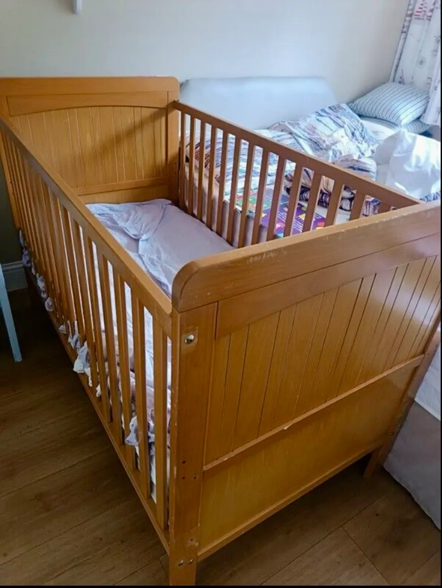 Wooden Baby Cot - Image 1