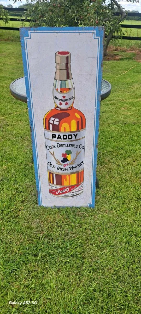 Large paddy metal sign