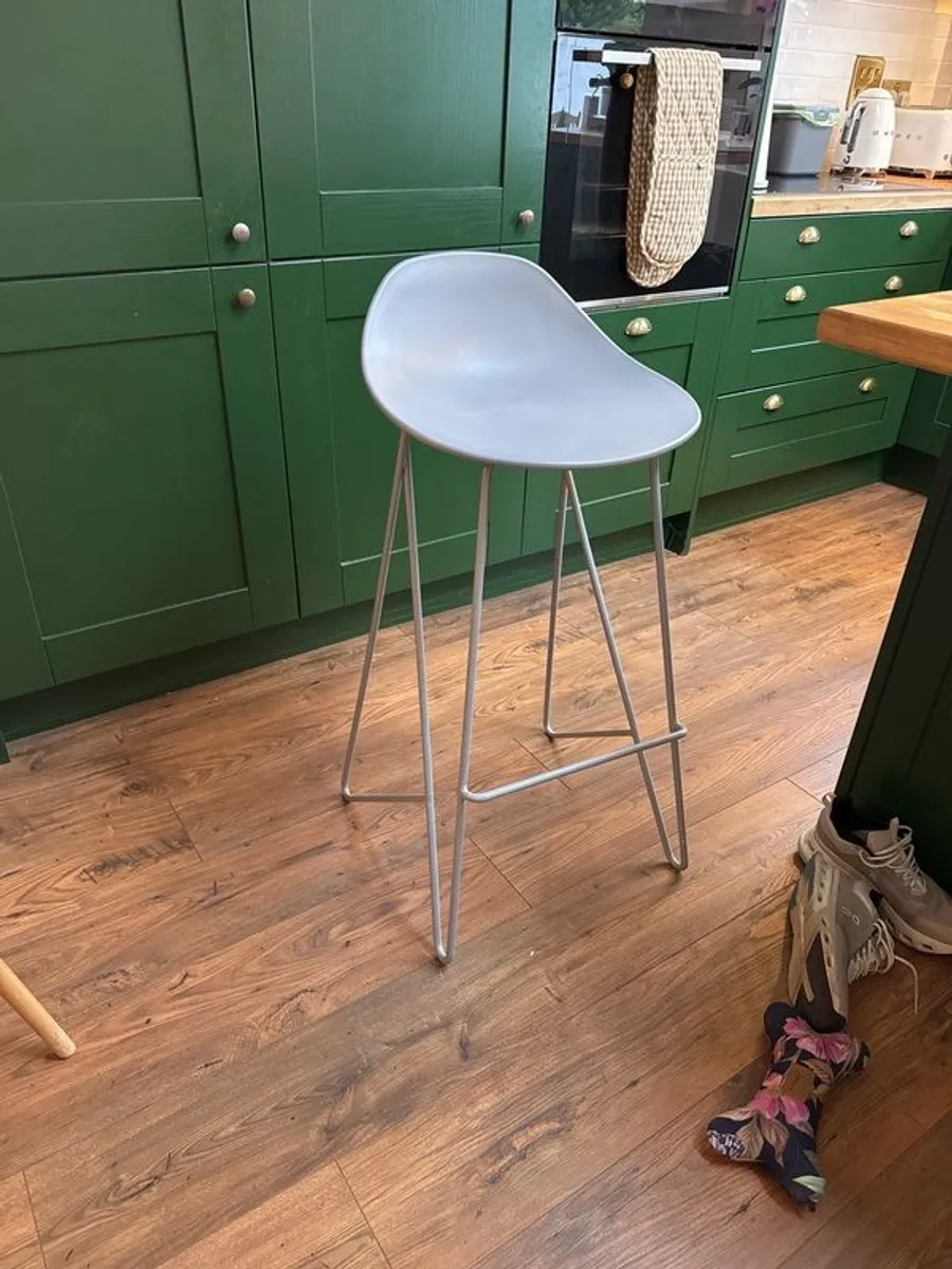 Meadows & Byrne Grey Bar Stools (Pair) - 75cm Seat Height - Image 1
