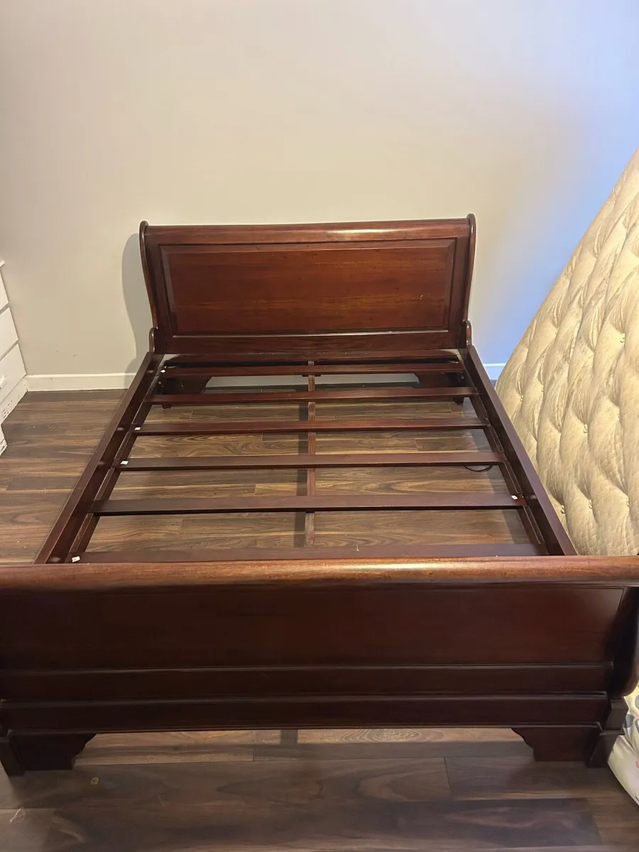 Mahogany King Size Sleigh Bed - Image 1