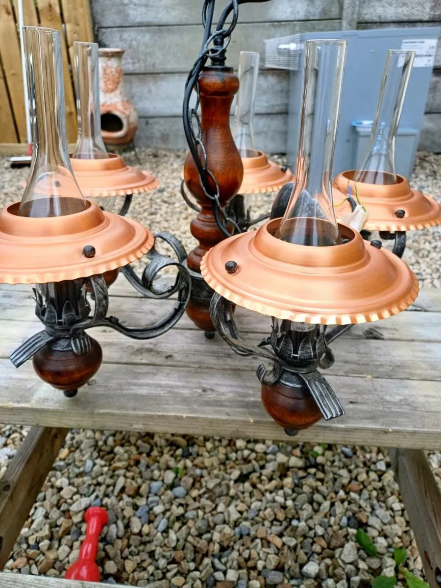 Vintage 5 Branch Chandelier - Image 1
