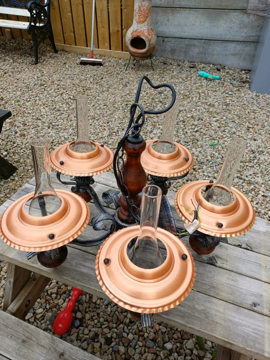 Vintage 5 Branch Chandelier - Image 3