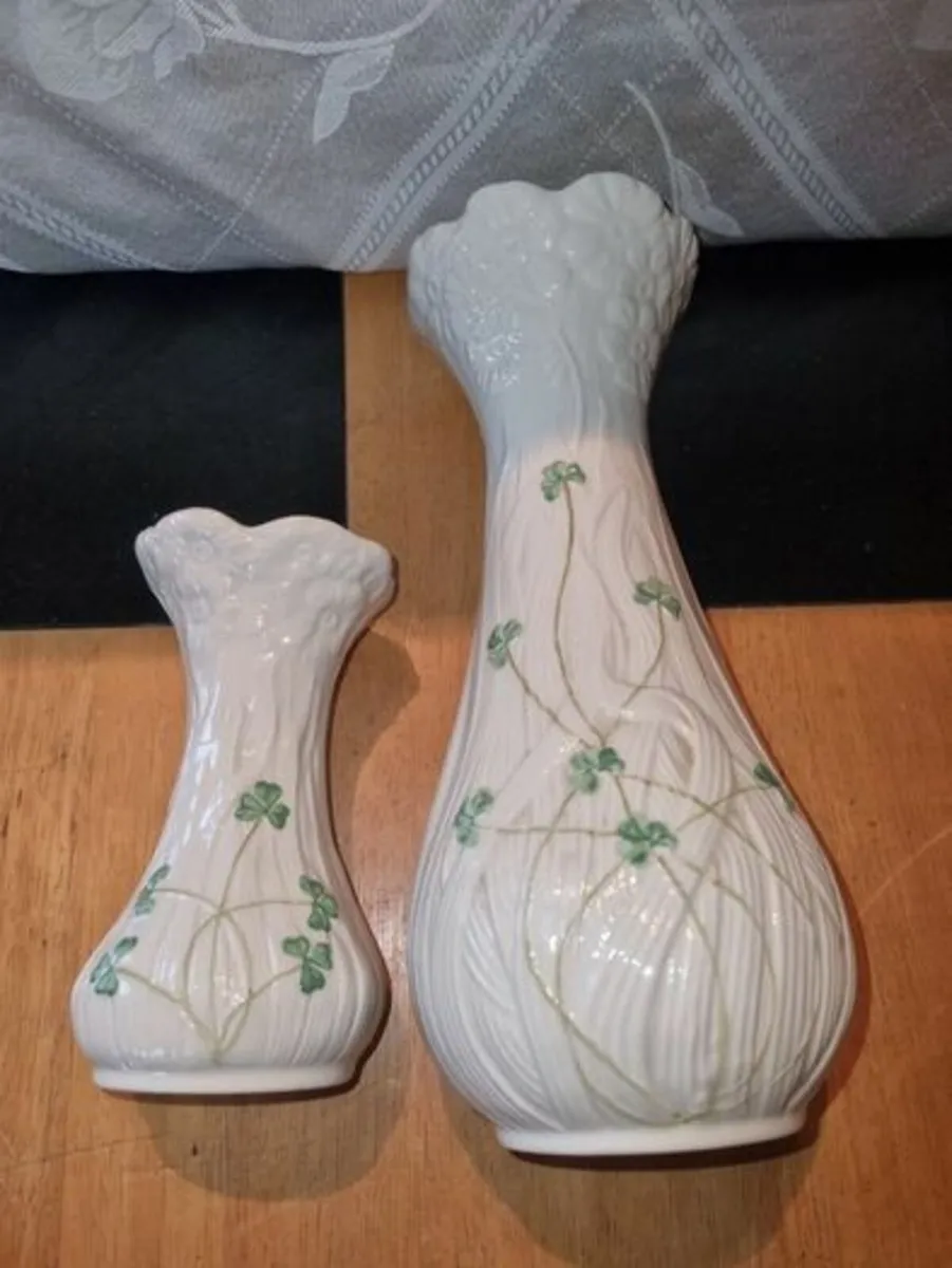 Belleek two vases - Image 3