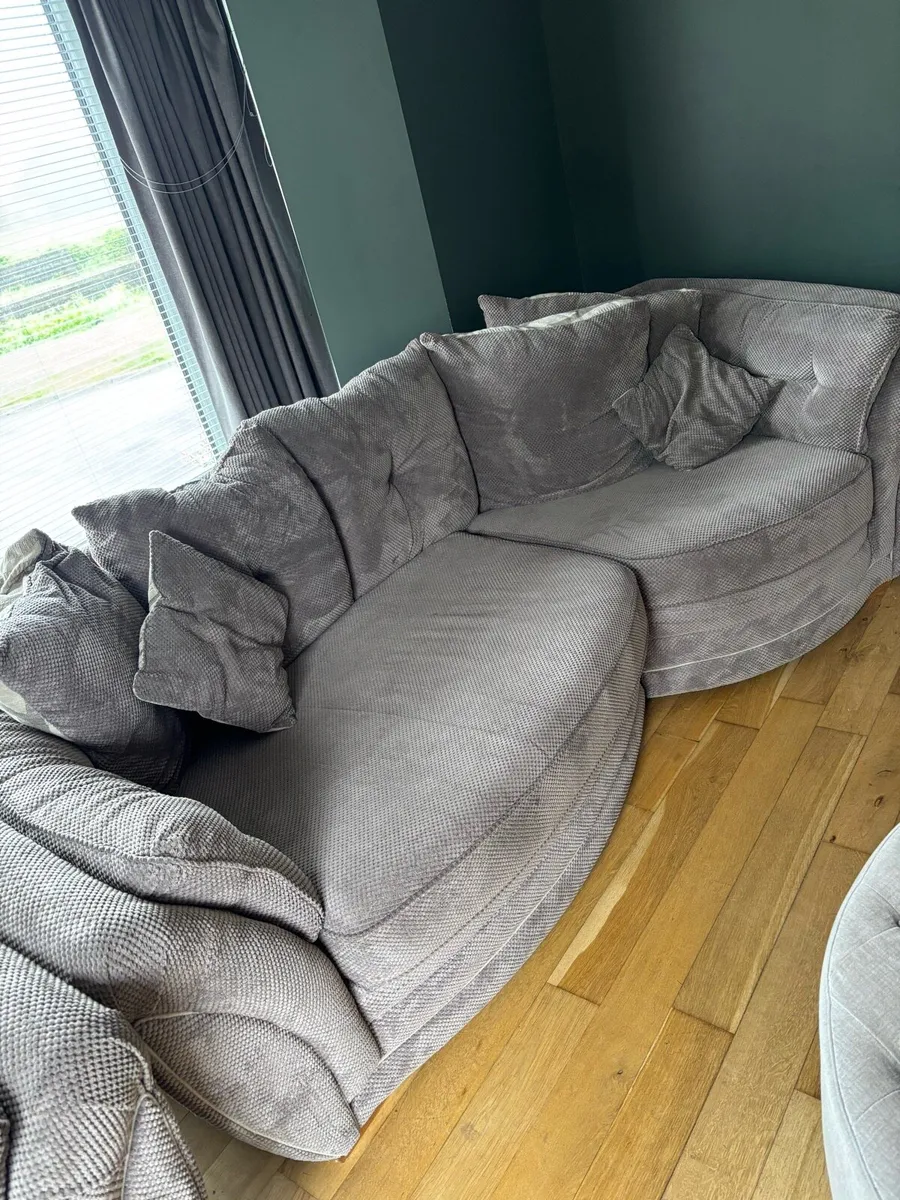 Three seater couch and armchair - Image 1