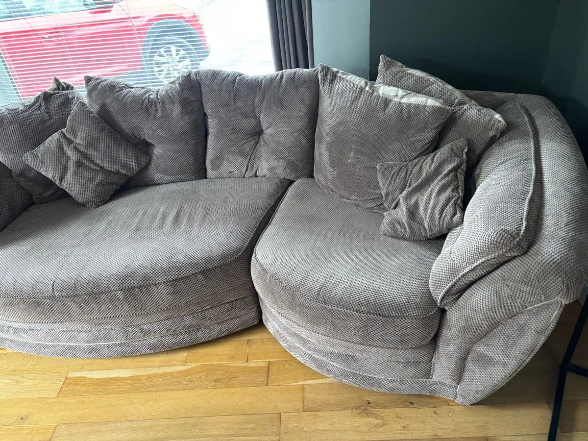 Three seater couch and armchair - Image 2