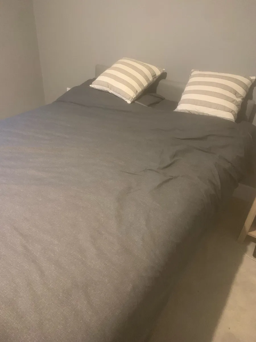 Double Bed with fabric headboard - Image 3