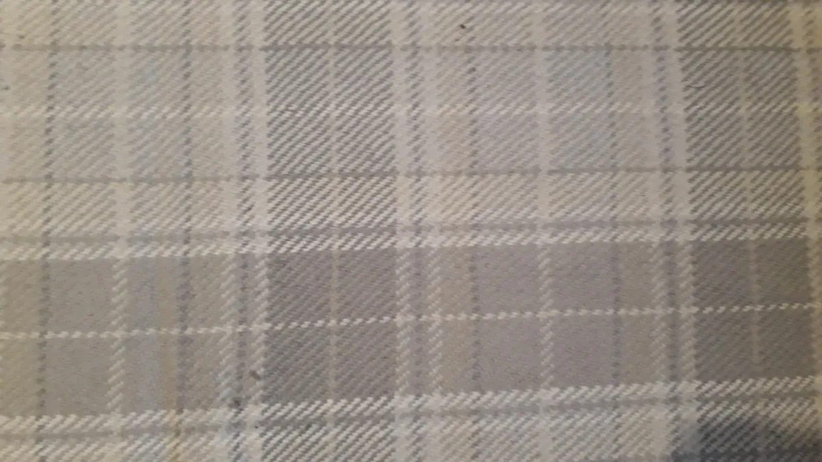 LAURA ASHLEY RUG Grey Beige Herringbone Check - Image 4