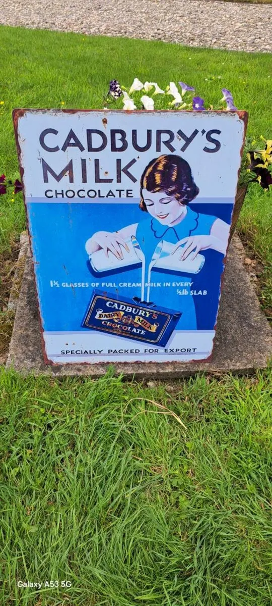 Large  Cadbury  metal sign