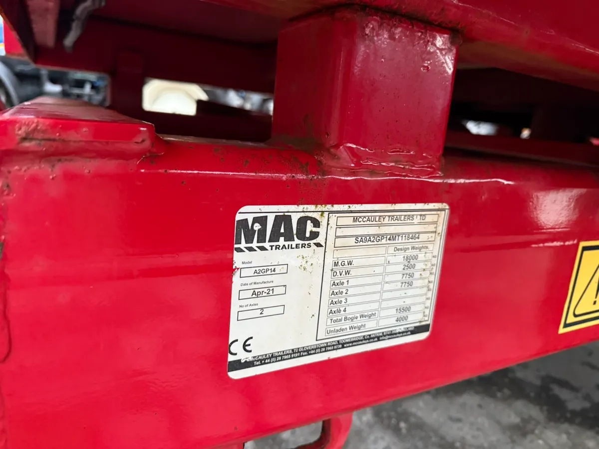 2021 McCauley 14 Ton Dumper trailer & ramps €15250 - Image 3