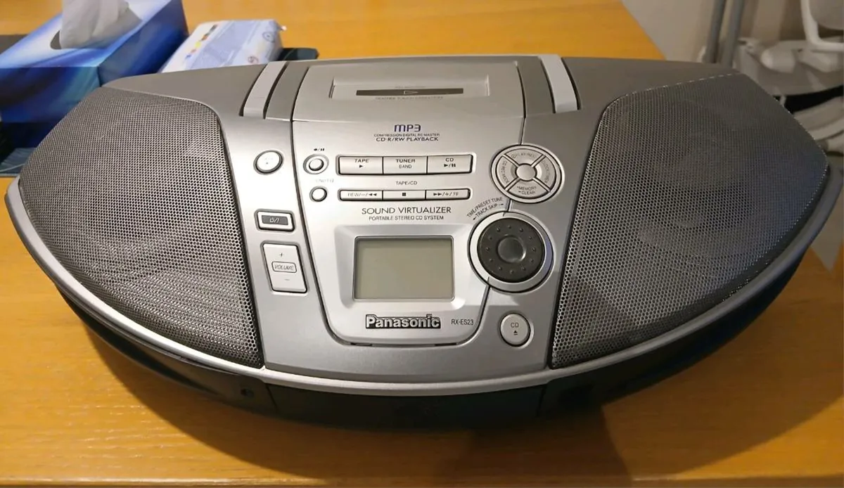 Panasonic RX-ES23 CD Tape Radio Boombox - Image 1