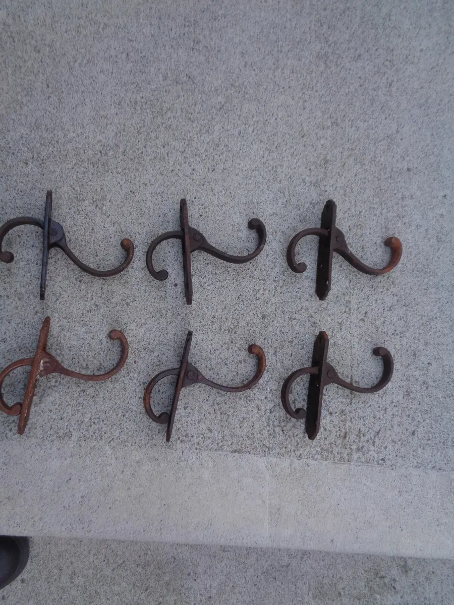 Vintage Metal Door Handles x 6 for Sale - Image 1