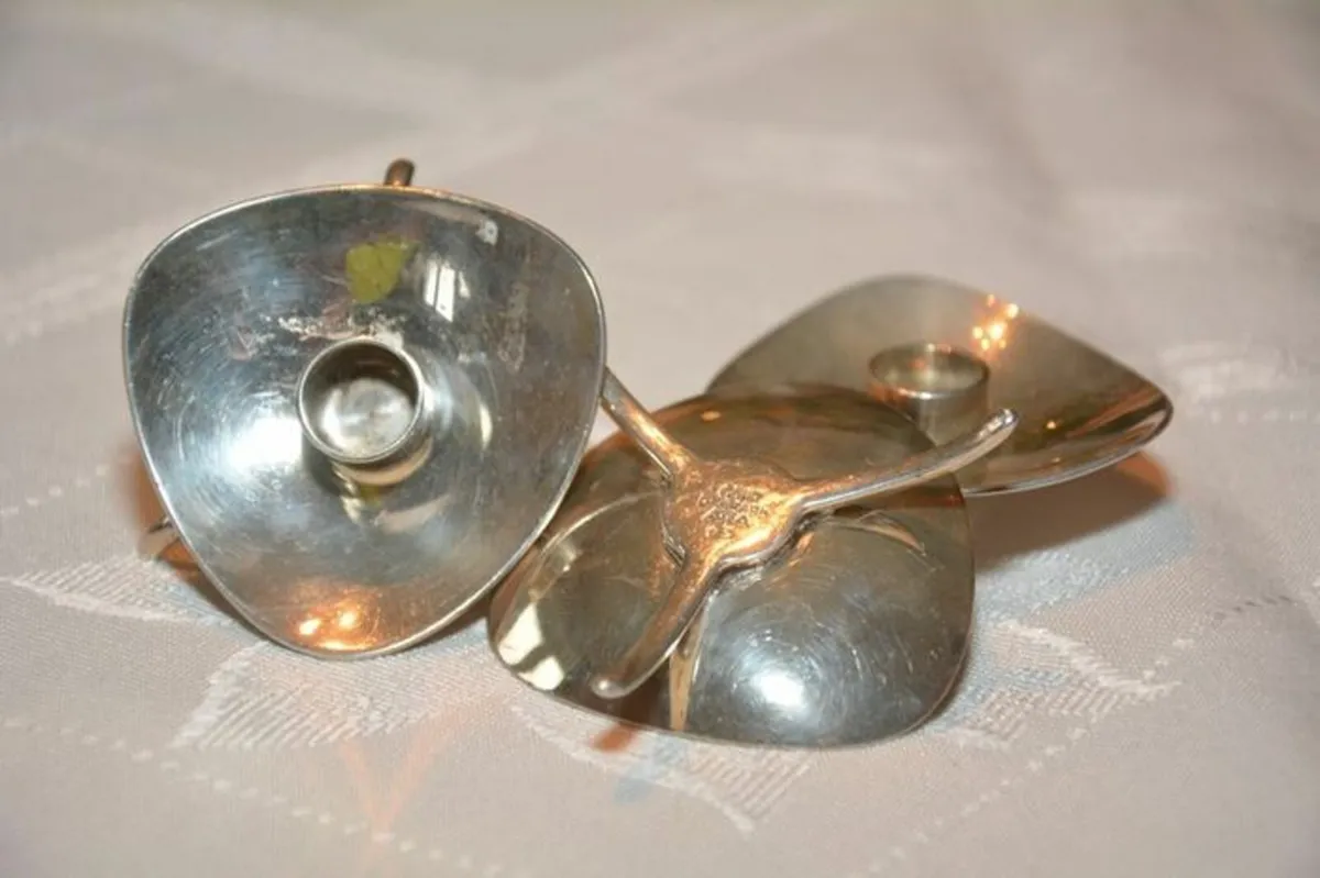 Carl M. Cohr Denmark vintage candle holders - Image 4
