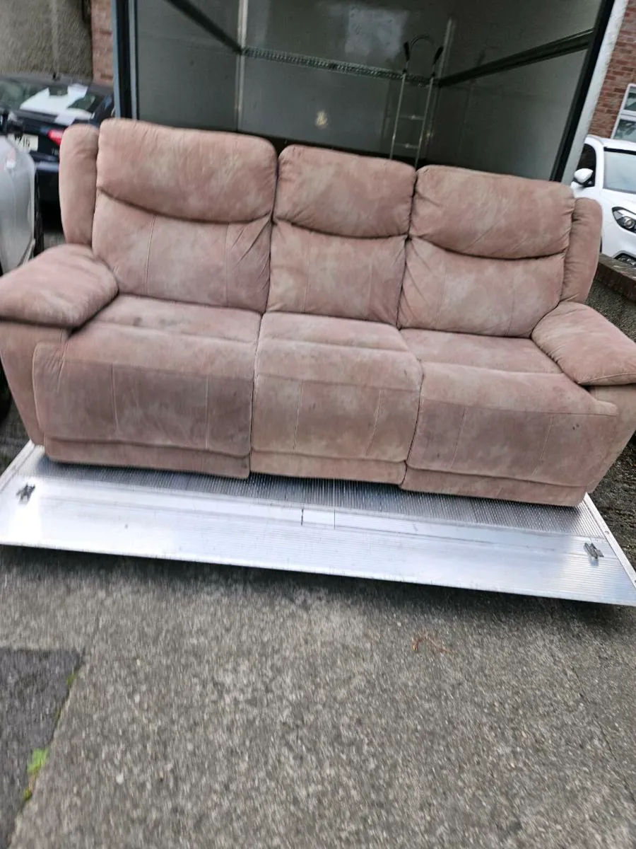 Free 3 Seater Sofa with Recliners - Image 1